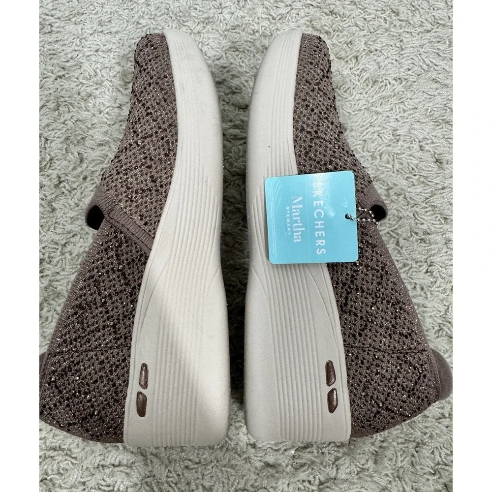 Skechers Martha Stewart Pier-Lite Reflection Slip-On Wedge Shoes Size 8 Brown - Picture 8 of 13